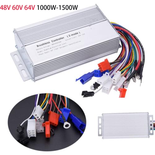48V 60V 64V 1000W-1500W Electric Bicycle Brushless Speed Motor Controller 12-Tube Electric Scooter Motor Controller