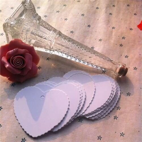 500pcs 5.5*5.8cm heart white paper tag, children gift tag/cards, blank bookmarks, handmade card/tags, zakka baking card/tag