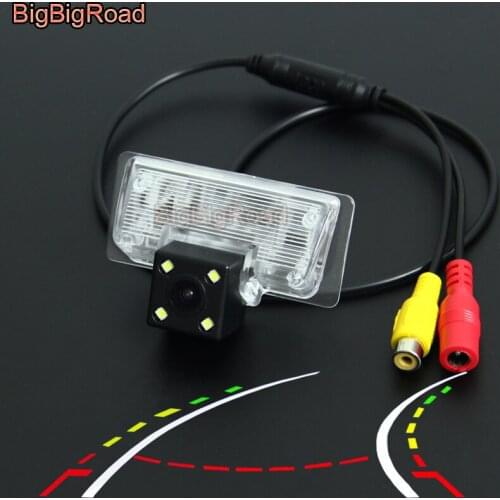 BigBigRoad Car Intelligent Dynamic Trajectory Tracks Rear View Backup Camera For Nissan BlueBird Sylphy G11 2005-2017 / Teana