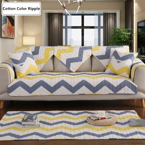 Sofa Covers for Living Room Plaid Sofa Towel Couch Cover Hot Cotton Non-slip Sofa Slipcover Modern minimalist Corner Seat Cover