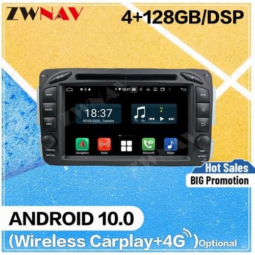128G Carplay Android 10 DVD Player For BENZ C Class W203 2000 2001 2002 2003 2004 GPS Auto Radio Audio Stereo Receiver Head Unit