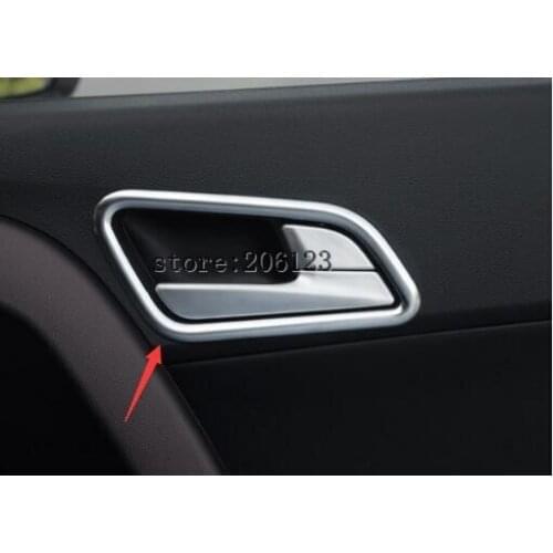 FIT FOR 2014-2017 For Hyundai ix25 (creta) ABS Glossy or Matte Inner Side Door Handle Bowl Cover 4 pcs