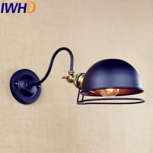 IWHD Antique Retro Vintage Wall Lamp LED Swing Long Arm Wall Light Fixtires Loft Style Industrial Sconce Lampara Pared