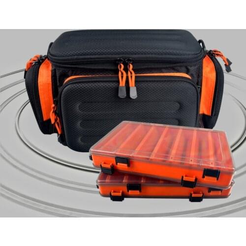 Multi-Purpose Lure Fishing Bag Boxes Wooden Shrimp Sequins Trays Shoulder Package Storage Carrier Fishing Tackle Shoulder Bag