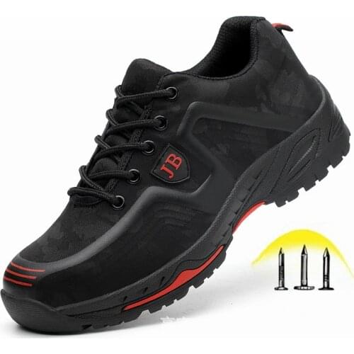 Steel Toe Cap and Steel Midsole Men Safety Work Shoes Puncture-Proof Indestructible Working Boots Wear-resistant Man ZZ171