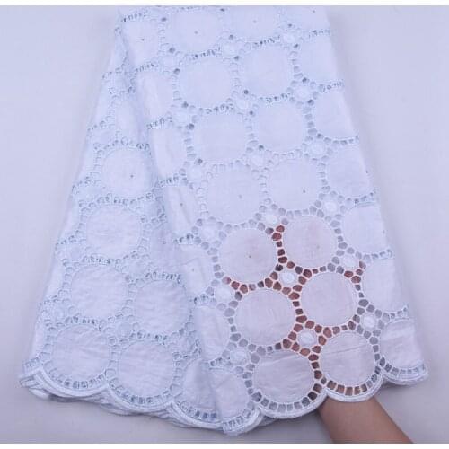 Latest White African Bazin Riche Fabrics 2020 High Quality Lace Cotton Basin Riche Brode Embroidery Guinea Brocade Fabric S1949