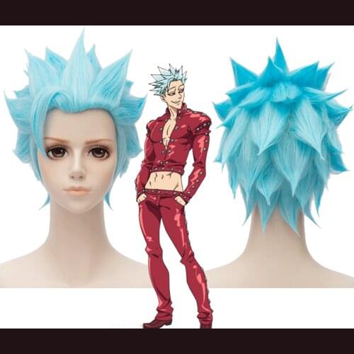 The Seven Deadly Sins Ban Wigs Foxs Sin of Greed Heat Resistant Short Synthetic Hair Perucas Cosplay Wig +FREE Wig Cap