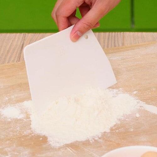 Pastry Cutter Plastic Cake Spatulas Dough Scraper Trapezoid Cutters Spatulas Plain Butter Smooth Fondant Knife Bread Pizza C5U2