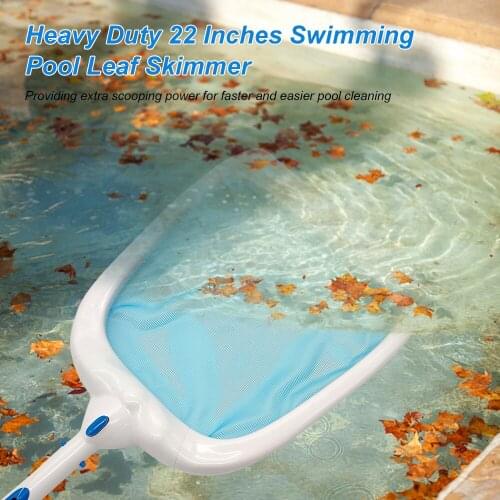 Heavy Duty Pool Leaf Skimmer Rake Net with Strong Reinforced Plastic Frame Fast Cleaning Easy Debris Pickup and Removal