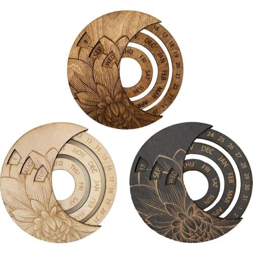 Everlasting Wooden Hanging Calendar Perpetual Reminder Plaque Board for Christmas