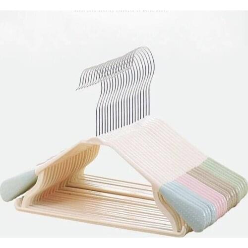 100pcs/lot Wide shoulder strap hook Hanger traceless clotheshorse Non-slip Hook Hanger thick Clothes Hangers