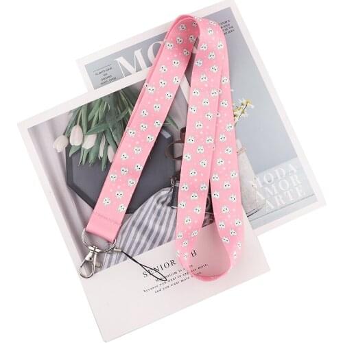ZF3327 1pcs Tooth Dentist Pink Lanyards Id Badge Holder Keychain ID Card Pass Gym Mobile Badge Holder Lanyard Key Holder