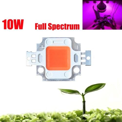 10pcs/lot 45mil 10W Full Spectrum 400~840nm SMD LED Growth Chip BridgeLux Light Lamp For Plant Night Grow