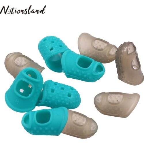 10pcs/Lot Silicone Thimble Multifunctional Finger Protectors Hollowed Out Breathable Thimble Sewing Needlework Accessory
