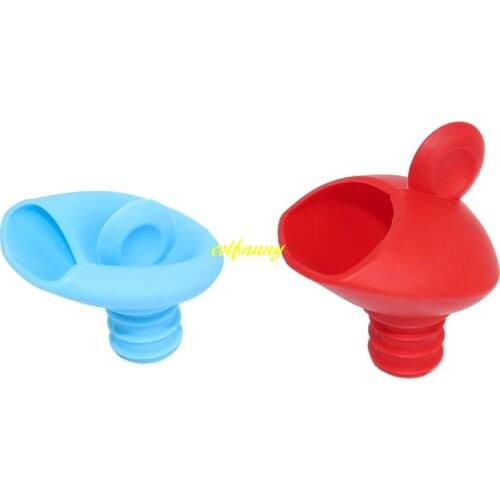 1500pcs/lot Mouse Style Silicone Wine Bottle Stopper RED Wine Pourer Champagne Plug Cork Kitchen Bar Tools