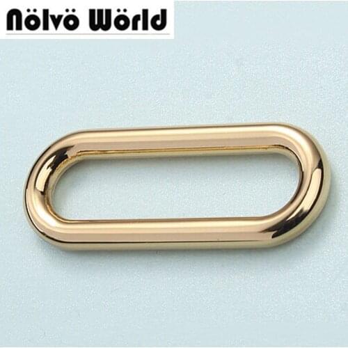 30pcs 5X1cm 2 inch gold plated BIG welded cast solid oval ring metal for bags belts weekend bags parts