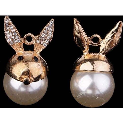 5pcs Women Pearl Pendants Charms Necklace Multicolor Shaps Jewelry Findings