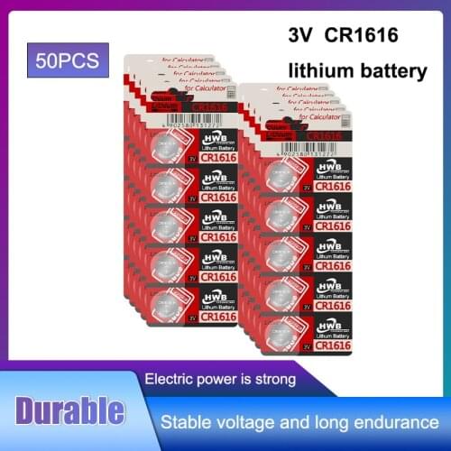 50PCS CR1616 Button Cell Coin Batteries For maxell 100% Original cr 1616 3V Lithium Battery DL1616 ECR1616 LM1616 For Watch Toys