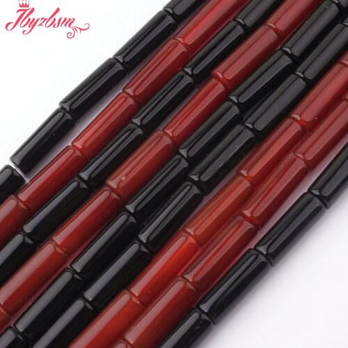 5x15-6x15mm Smooth Column Agates Beads Natural Stone Beads For DIY Necklace Bracelats Earring Jewelry Making 15" Free Shipping