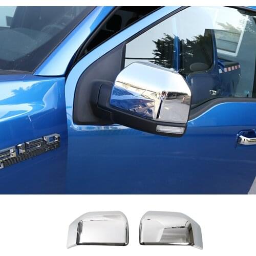 SHINEKA Auto Exterior Accessories Rearview Mirror Cover Trim Fit For Ford F150