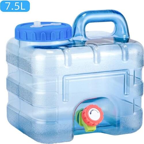 7.5L Car Drinking Water Bucket With Faucet For Self-driving Tour Outdoor Accessories For Store Wine Beverage Food Water Tea