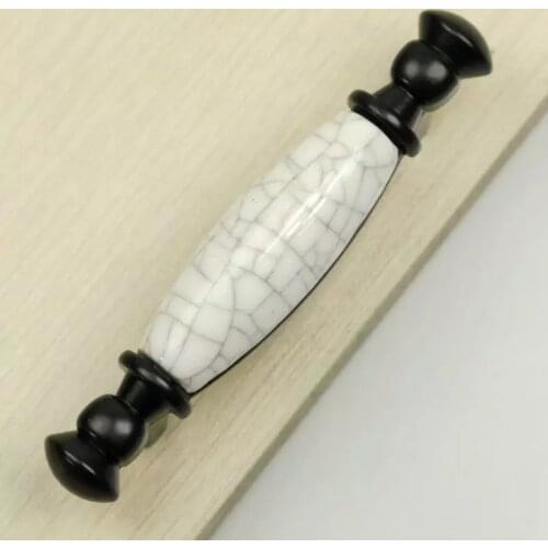 Free shipping Antique open ice cabinet handle2.5"Mediterranean drawer pull Mediterranean drawer handle Ceramic kitchen knobs64mm