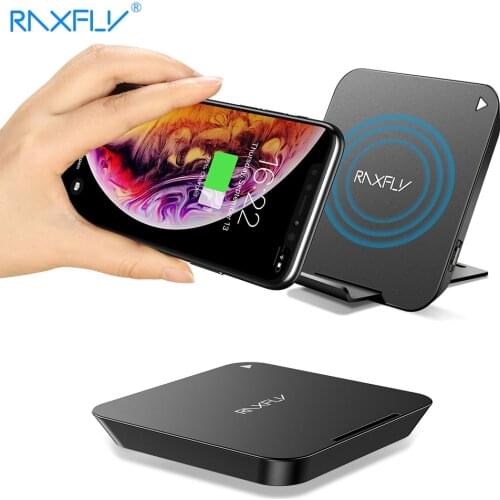 RAXFLY Qi Wireless Charger For iPhone X XS Max XR 8 Plus 10W Fast Charger Wireless Charging For Samsung S9 S8 Charge Pad Holder