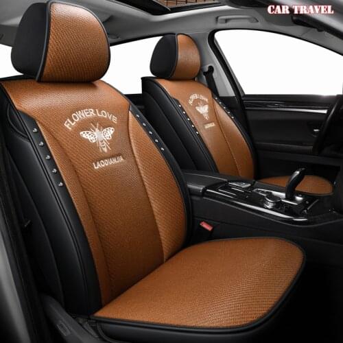 CARTRAVEL flax car seat covers For ssangyong korando kyron rexton actyon sport rodius actyon tivolan chairman car protector seat