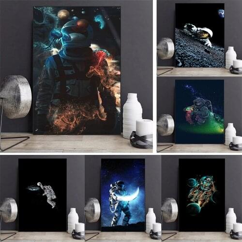 Home Living Room Decoration Astronaut Picture Print Canvas Frameless Poster Modern Nordic Room Decorative Art Prints