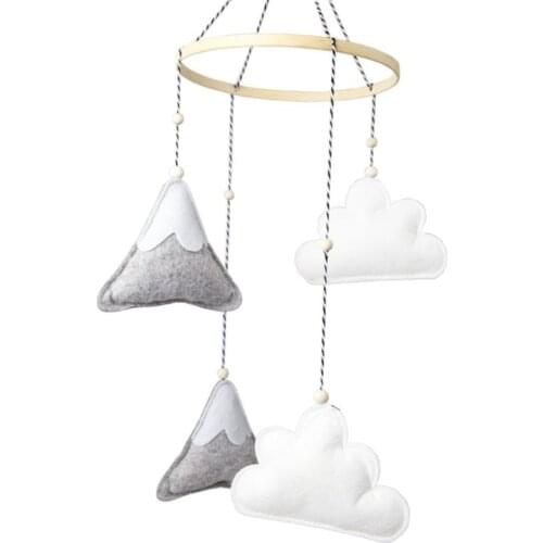 Baby Bear Felt Pendants Crib Mobile Rattles Bed Bell Wind Chimes Toys Kids Children Room Hanging Decorations
