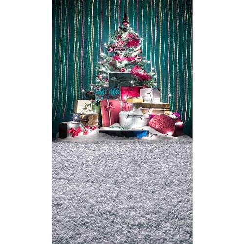 Photography Background Christmas White Snow Flowers Baby Xmas Tree Festival Background Wood Floor For Photo Studio
