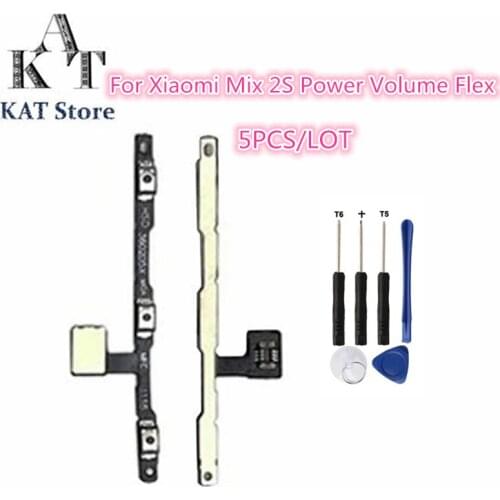 KAT 5PCS/LOT Power Volume Flex Cable For Xiaomi Mix 2S Side Key Button Flex Cable Best After-sales service