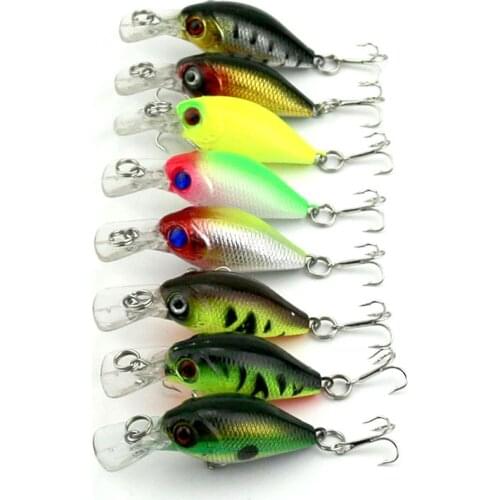 HENGJIA 80pcs 5cm 4.4g hard diving crankbaits wobbler pike carp trout perch catfish crappie fishing baits pesca fishing tackles
