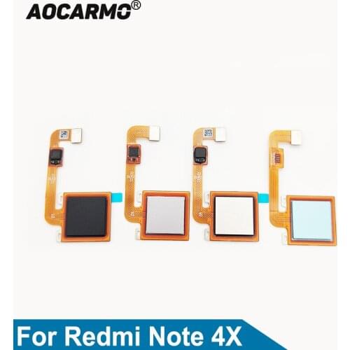 Aocarmo Home-Button Flex For Xiaomi Redmi Note 4X Touch ID Fingerprint Sensor Flex Cable Replacement Part