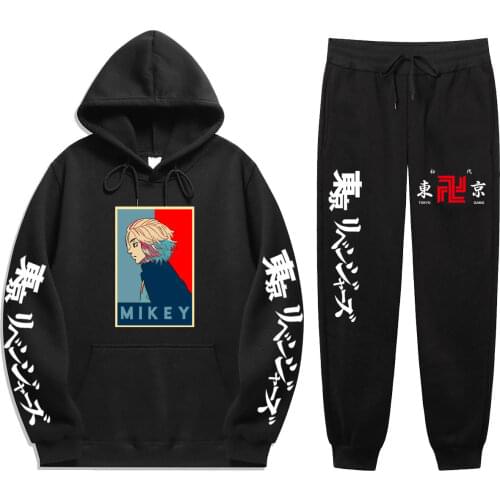 Anime Tokyo Revengers 2021 NEW Autumn And Winter New Products mens and womens hoodie + sweatpants suit fashion street Suit Set