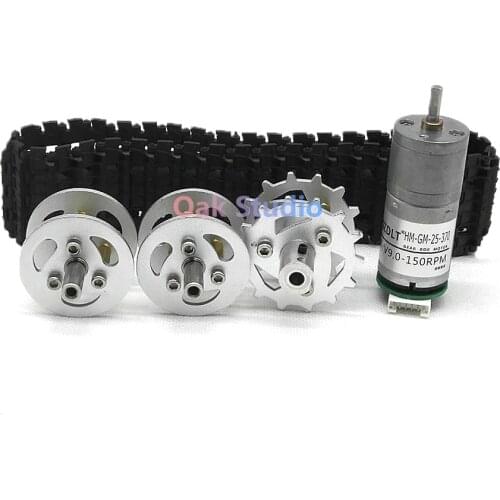 Smart Tank DIY kit, including plastic track, metal bearing wheel, metal driving wheel and 9V Motor with Hall sensor motor