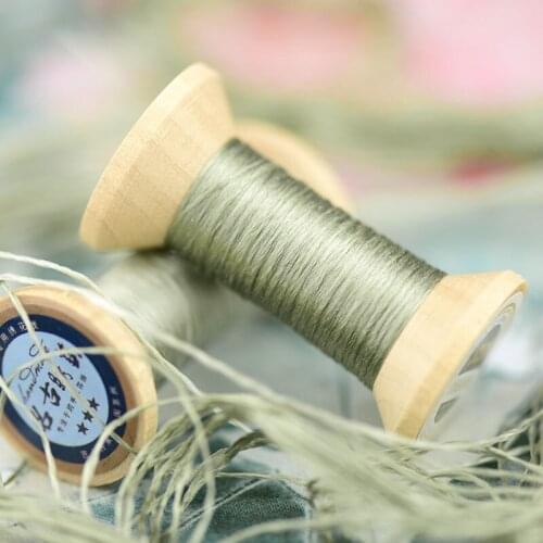 Handmade embroidery embroidery thread Army green embroidery thread silk thread embroidery thread spool 20m Mini Spool