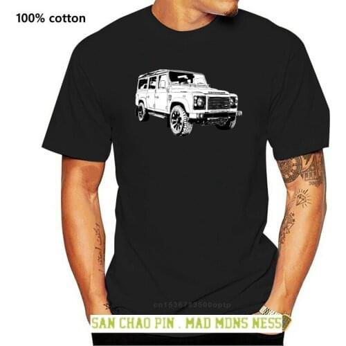 2019 New Summer Men Hip Hop Tee Shirt British Car Defender 110, T-Shirt Defender110 Slim T-shirt