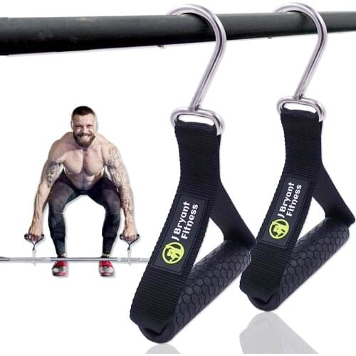 Pull Up Bar Assistance Resistance Bands Gym Handles Heavy Duty Non-slip Hand Grips with Steel Hook Gym Workout Fitness Equipment