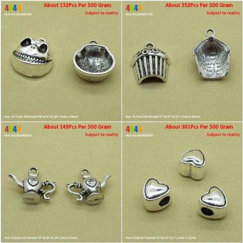 Jewelry Making Charms Wholesale Suppliers Frog Head Cake Flagon Wine Pot Teapot Love Heart Loose Beads