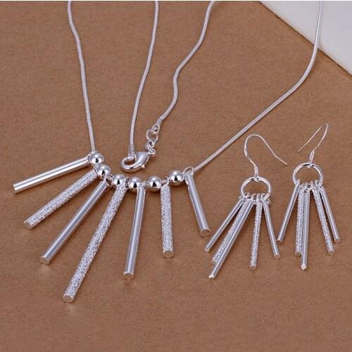 Sets Silver Plated Sets Silver Trendy Jewelry Sets Pillars Jewelry Wholesale Free Shipping wwee LS159