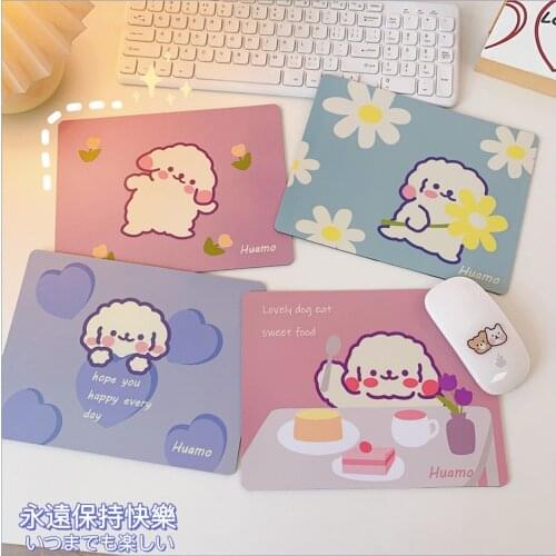 Cute Cartoon Puppy Mouse Pad Student Computer Mouse Non-slip Notebook Pad Office Keyboard Protection Pad Table Mat