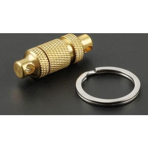 Quick Detach Quick Buckle Outdoor Tactical Backpack EDC Brass Key Ring Keychain Outdoor Tools