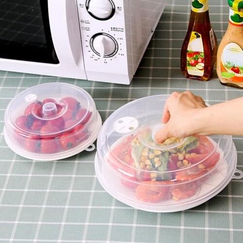 1pcs Plastic Safe Vent Kitchen Tools Microwave Food Cover Clear Lid Home Accessories