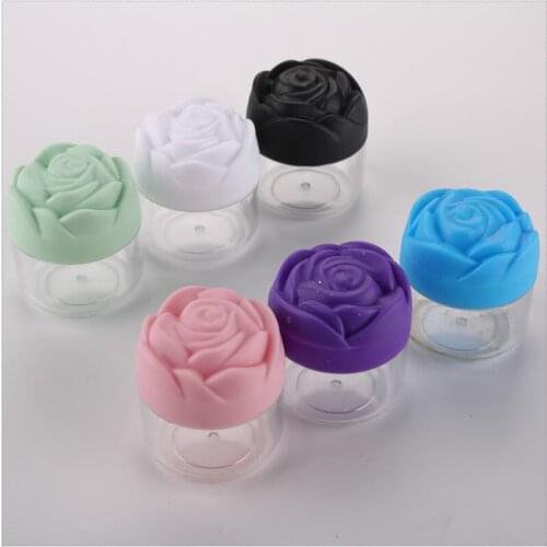 10g 20g Rose Cap Lid Cream Bottle Cream Jar Cosmetic Empty Jar Pot Eyeshadow Makeup Face Cream Container 500pcs