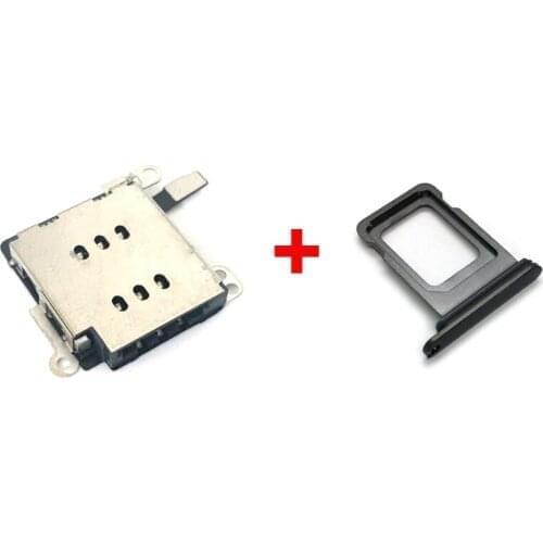 10set For iphone XR Dual Sim Card Reader Holder Tray Sim Card Socket Slot Flex Cable Replacement