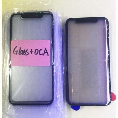 10pcs Front Screen Outer Glass lens with OCA For iPhone X Touch Screen Glass Lens install OCA Replacement Parts