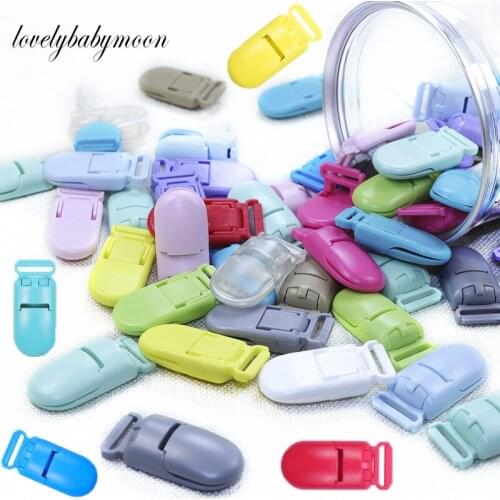 10pcs Plastic Baby Pacifier Clips Jewelry Making Pacify Soother Holder Baby Feeding Accessories Tools Multi ColorsPacifier Clip