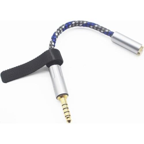 [ 4.4mm Male ] 4.4mm to 2.5mm Female 8 Core Silver Plated Headphone Earphone Audio Adapter Cable 4.4mm Balanced 5 Pole to 2.5mm