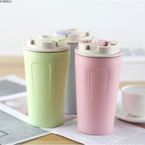 420ml High Quality Bamboo Fiber Coffee Mug Leak-Proof Travel Cup With Lid BPA Free